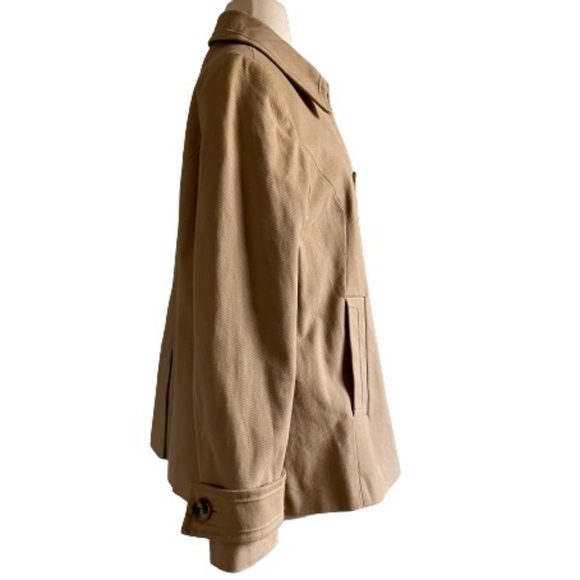 NEW YORK & COMPANY Coat Car Swing Retro Lined Tan Medium - Picture 4 of 12